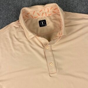 U Suck At Golf‎ Polo Shirt 2XL Peach Golfers Print Moisture Wicking Men's